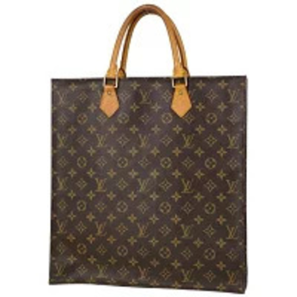 Louis Vuitton Sac Plat commuter bag handbag tote Monogram brown